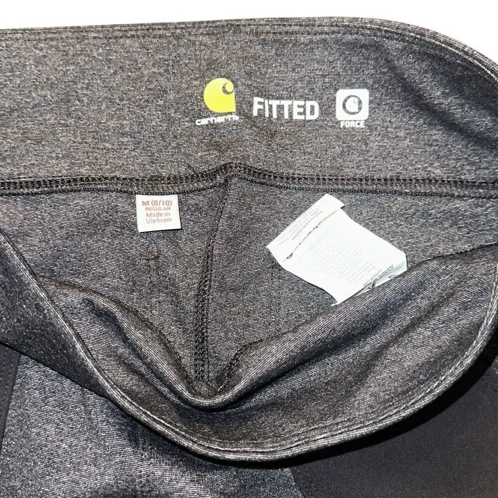 Carhartt FORCE FITTED lightweight UTILITY LEGGING women sz MED 8 gray/ black